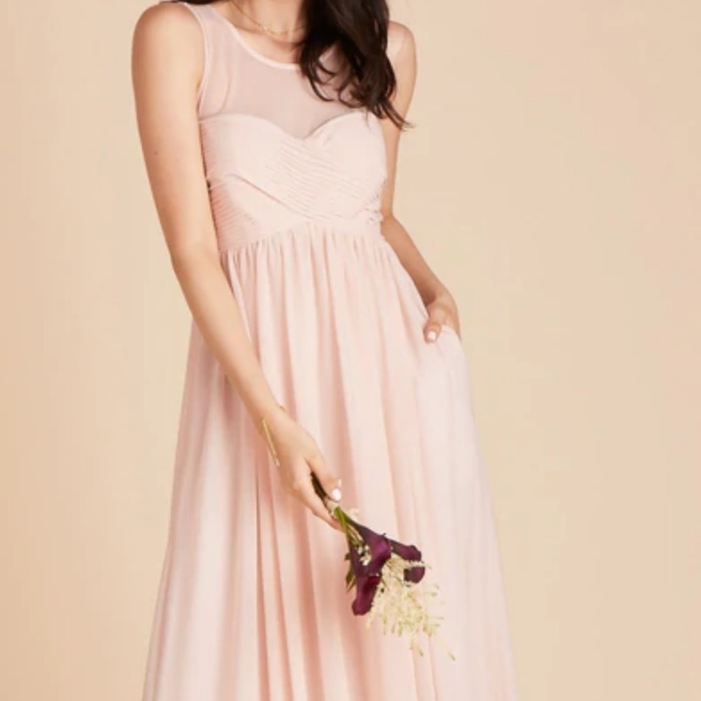 Birdy Grey Ryan Formal Dress in Pale Blush with Pockets